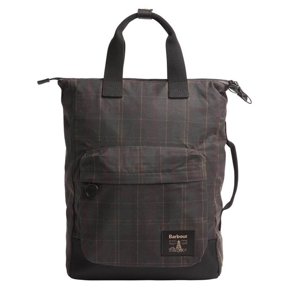 Barbour Field Tartan Wax Backpack